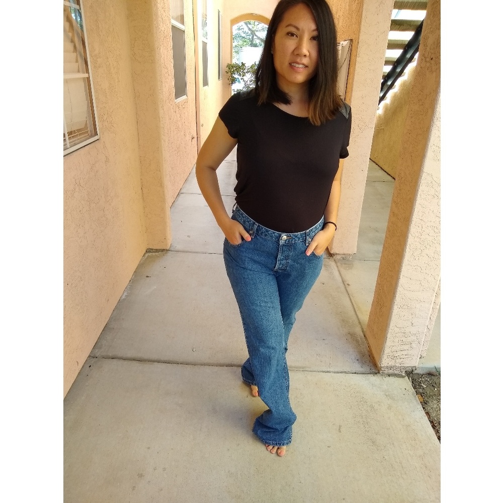 Halogen | vintage style button fly straight jeans - Picture 2 of 6